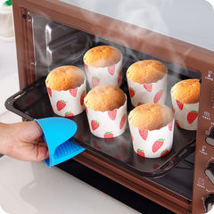 Microwave Oven Insulated Bowl Clamper Kitchen Plate Clamper Household Baking Oven Heatproof Silicone Gloves Two-Finger Silicone Hand Clamp