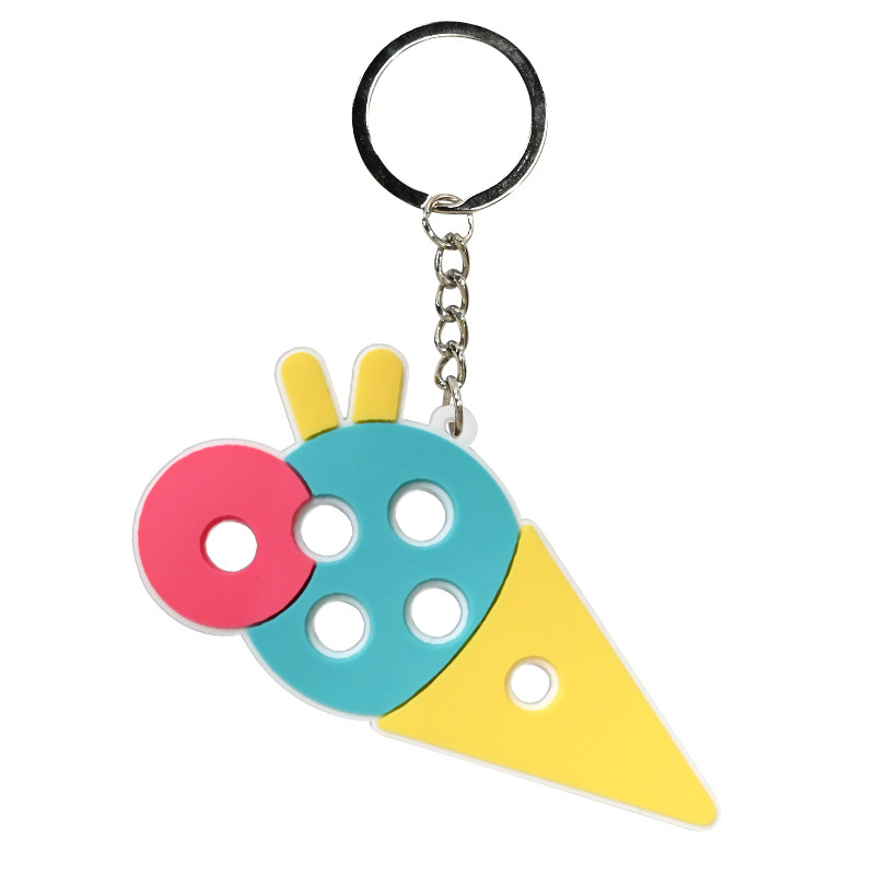 Hole Hole Colgante de llaver PVC pegamento blando DIY colgante de bolsas escolares colgante Amazon decoración regalos al por mayor stock image 20