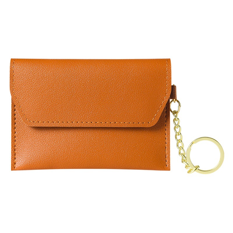 Titular de la tarjeta ultrafino de las mujeres pequeño mini llavero monedero integrado simple titular de la tarjeta de identificación titular de la tarjeta de visita multifuncional