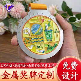 厂家供应赛事活动奖牌奖杯运动会马拉松比赛荣誉纪念金属奖牌烤漆