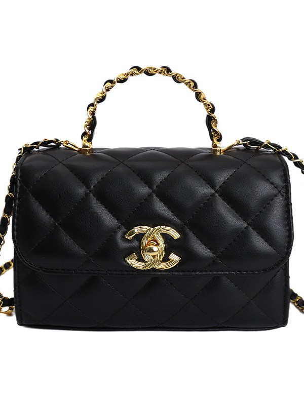Bolso de mano de fragancia transfronteriza, moda de personalidad, bolso de hombro pequeño, bolso de cadena de rejilla inclinada de lujo ligero