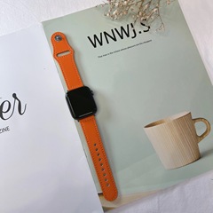 真皮釘扣蘋果手錶帶applewatch新款適用iwatch12345678se智能通用