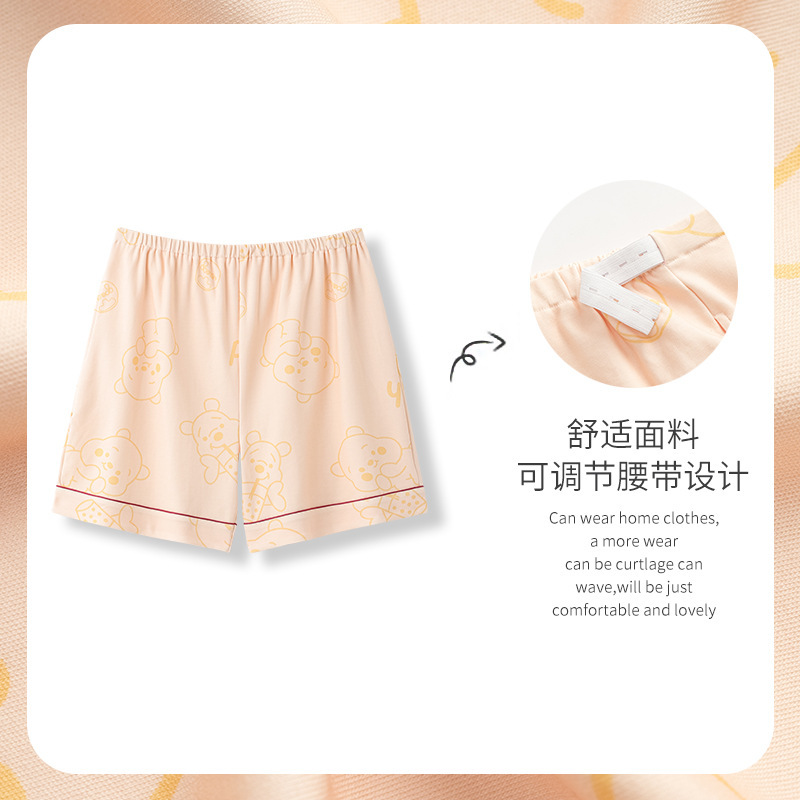 Summer Pregnant Women's Pajama Pants Women's Cotton plus size Shorts Pregnant Women's Summer Pajamas Postpartum Adjustable Pregnant Women's Home Pants