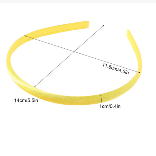 10mm Fabric Headband Fashion Hairstyle Accessory Wide Edge Chiffon DIY Handmade