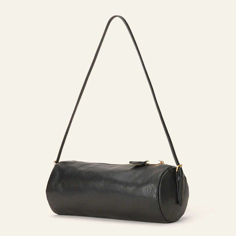 Pens holder, retro one-shoulder bag, genuine leather