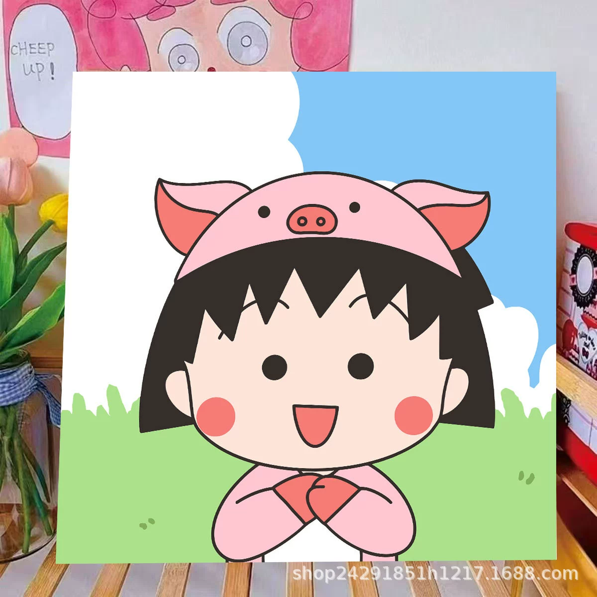 Популярные персонажи мультфильмов diy заполнение детских hand-painted мультфильм анимация простая граффити раскраска цифровая масляная живопись декор