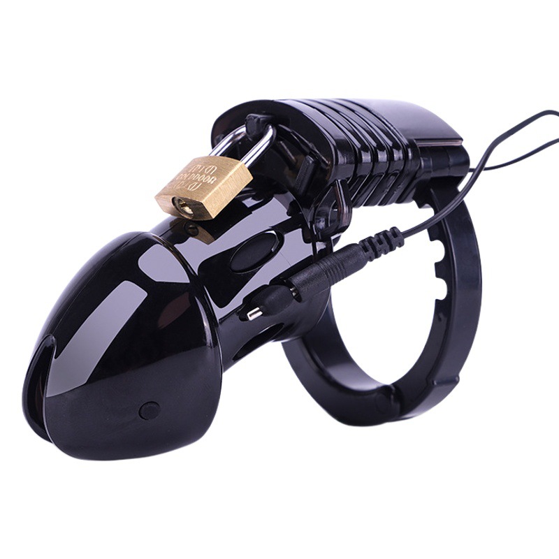 Plástico de silicona de los hombres castidad bloqueo choque eléctrico pulso bloqueo CB6000S juguetes alternativos juguetes sexuales