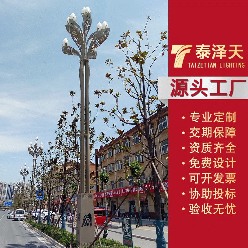 LED玉兰灯中华灯 8米市政工程广场道路公园户外照明景观灯中华灯