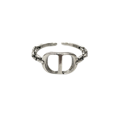 Pig nose 925 silver ring non-fading retro ins hand jewelry cross-border niche design sterling silver ring wholesale for women