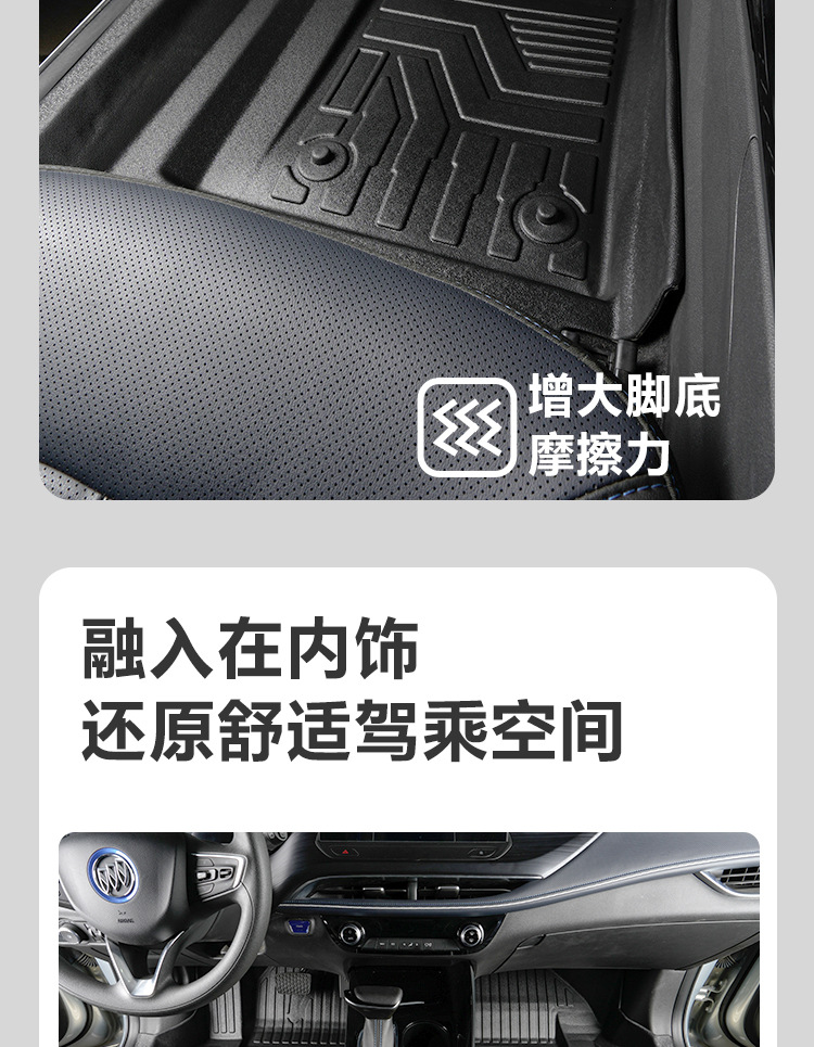 Special Buick 20-24 Micro Blue Velite 6 Pure Electric Fully Enclosed Door Sill Modified Tpe Car Floor Mats