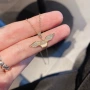 女生小众可爱猫眼石锁骨链