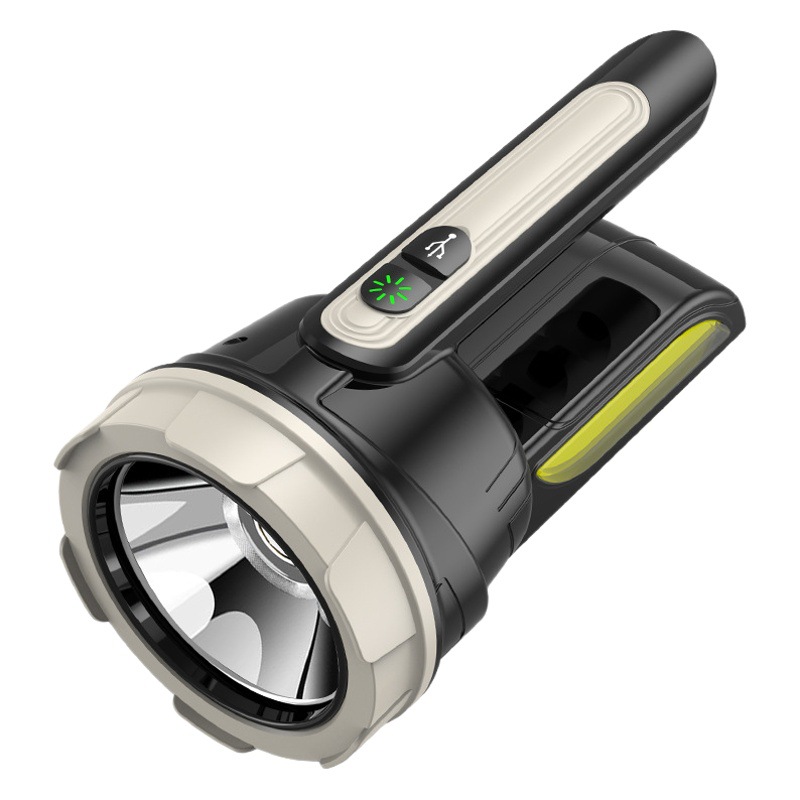 10 meses nuevo reflector portátil transfronteriza Linterna de mano COB luz de trabajo USB de carga fuerte luz tiro largo