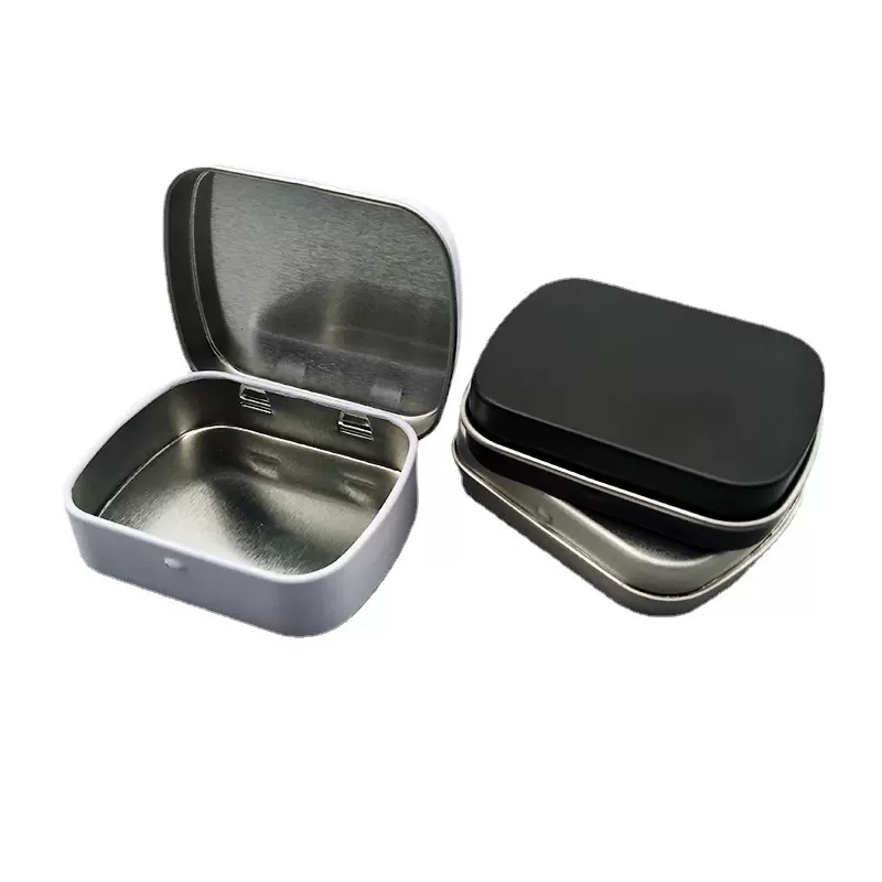 厂家生产带铰链翻盖小铁盒书包仔口香糖薄荷糖铁盒糖果铁盒