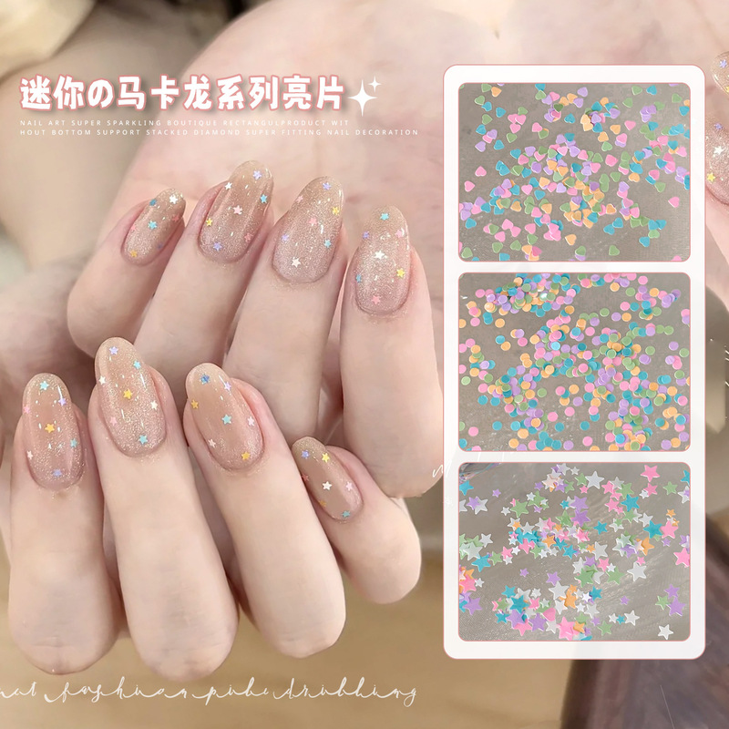 Colorful Nail Art Sequins Mixed with Five-Pointed Stars and Heart-Shaped Nail Stickers, Trendy Dopamine Wave Point Sequins Nail Decorations Colorful Nail Art Sequins Mixed with Five-Pointed Stars and Heart-Shaped Nail Stickers, Trendy Dopamine Wave Point Sequins Nail Decorations