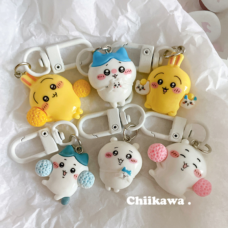 Cute Chiikawa Jiikawa Keychain Pendant Cartoon Backpack Ornament Little Red Book Same Style Best Friend Gift