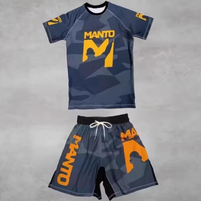 26 New Models of Manto Jiu-Jitsu Sports Suits for Men, Patterned Sun Protection Clothing, T-Shirts and Shorts, Quick-Drying Bjj Training Clothes