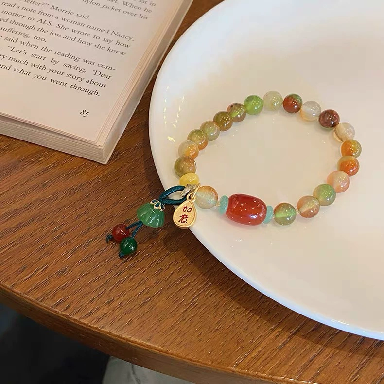 Retro beaded bracelet, pendant, Hanfu, accessory, Chinese style