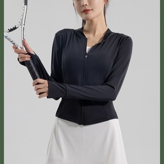 2025 新オリジナル糸日焼け防止服 UPF50 + 女性の夏痩身アイスシルクヨガ服ジャケットスリムトップ