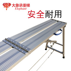 Aluminum Folding Ladder with Elephant Load-Bearing Platform, Thick Coating for Interior Decoration, Scraper, Ladder Scaffolding Frame
