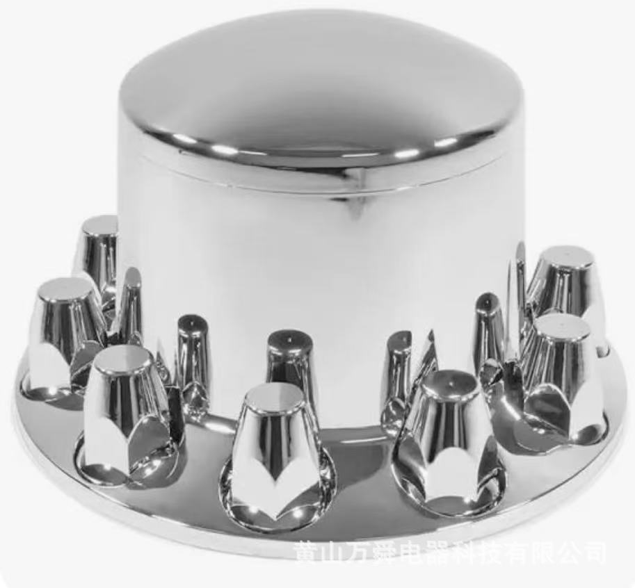 Truck Universal Rear Hub Cap Plastic Chrome Plated with 10 33 mm Bolt Caps Cross-Border Hot Product Exterior Modification