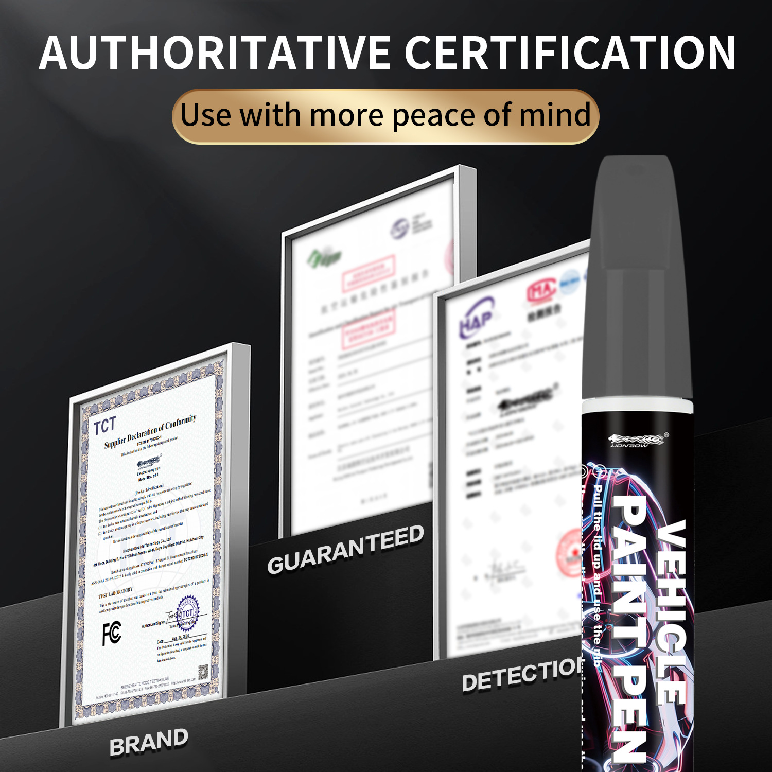 Car Scratch Repair Paint Pen, Car Paint Touch-Up Pen, Black, Silver, Red, Pearl White Car Paint Repair Pen