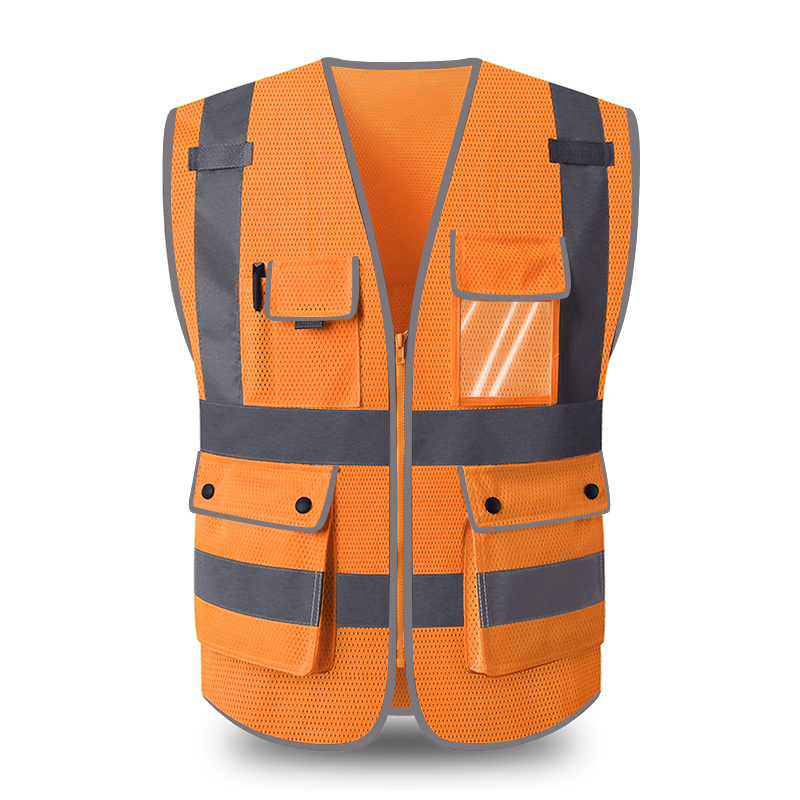chaleco de seguridad reflectante fluorescente chaleco de tráfico sitio de construcción chaleco de protección reflectante