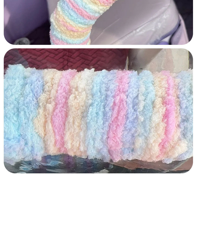 Plush warm protective handlebar covers for children's leisure tricycles, wrapped in yarn for modification and protection against bumps