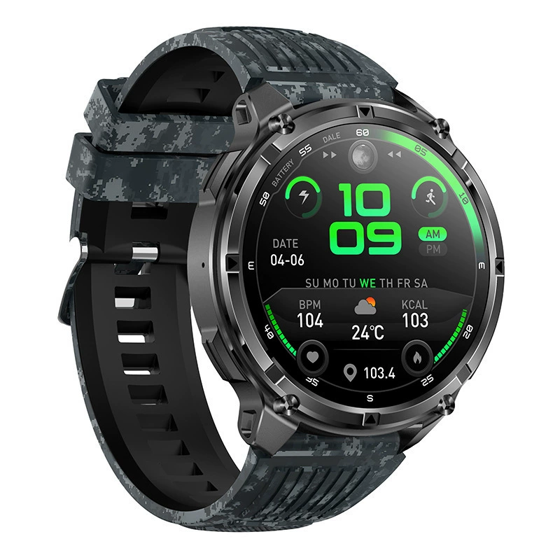 Bracelet, needle, flashlight, watch, bluetooth, tracks heartbeat, monitors oxygen level