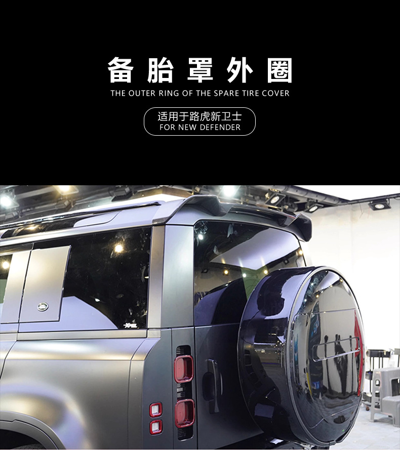 Suitable for 20-25 New Model Land Rover Defender Spare Tire Cover Outer Ring Modification Special Accessories 90/110 Special Off-Road Use