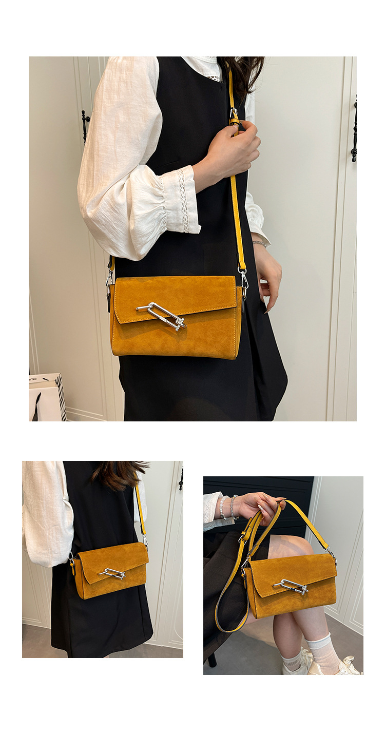 Suede Exquisite Lockbox Bag For Women 2025 New Model, Light Luxury, Niche High-End Sense, Shoulder Bag, Crossbody Lock Buckle Small Square Bag_voghion.com