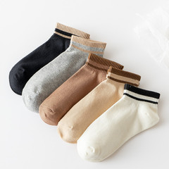 Socks for women, spring and autumn socks, pure cotton ins trendy Internet celebrity couple socks, low-cut sports short socks, spring and summer thin models