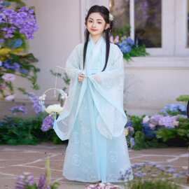 女童交领唐装汉服2026新款儿童超仙广袖连衣裙女孩国风大袖衫汉服