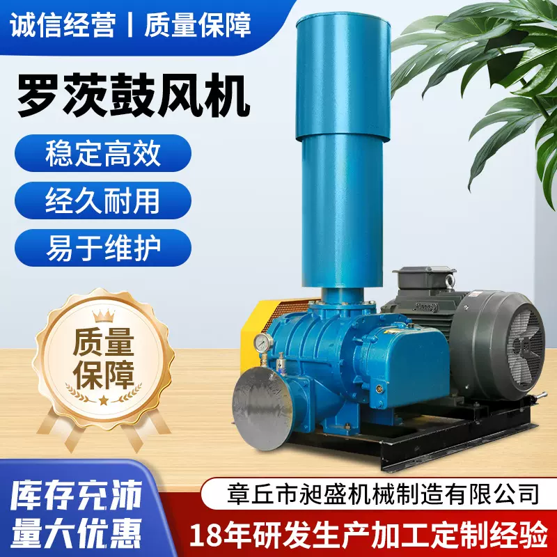 高压罗茨风机增氧机水产养殖用三叶罗茨鼓风机污水处理曝气设备