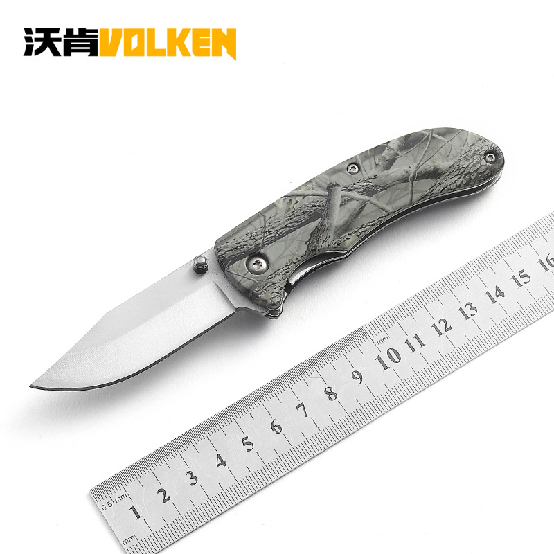 厂家现货披覆款多功能折叠刀 轻量野营战术小刀户外装备3Cr13折刀