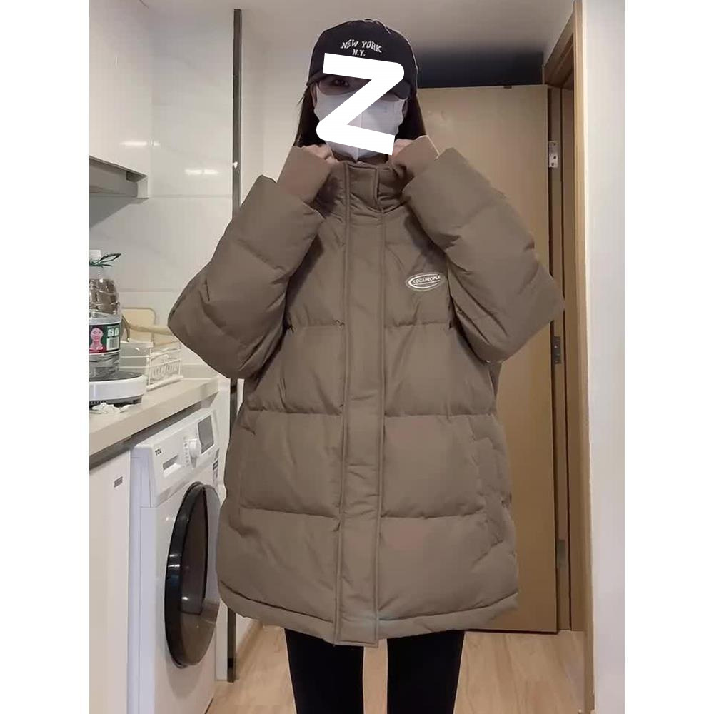 2025年新款羽绒服女ins港风加厚保暖白鸭绒冬季外套设计感小众潮