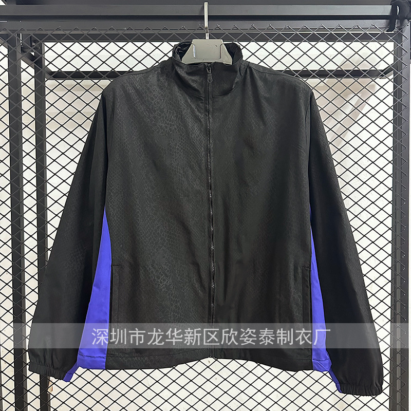 巴萨足球风衣2025-26巴萨联名蛇鳞黑色足球夹克 Foot