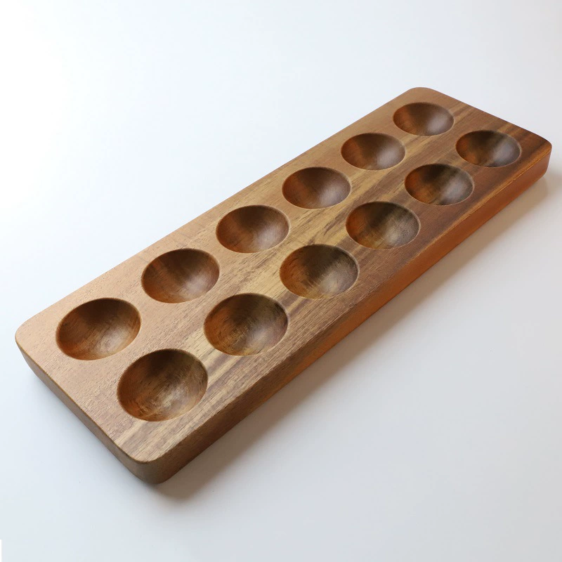 Непроливаемый лоток для яиц из акации, для холодильника, с двумя рядами по 12 ячеек, для хранения яиц, кросс-бордерная поставка.