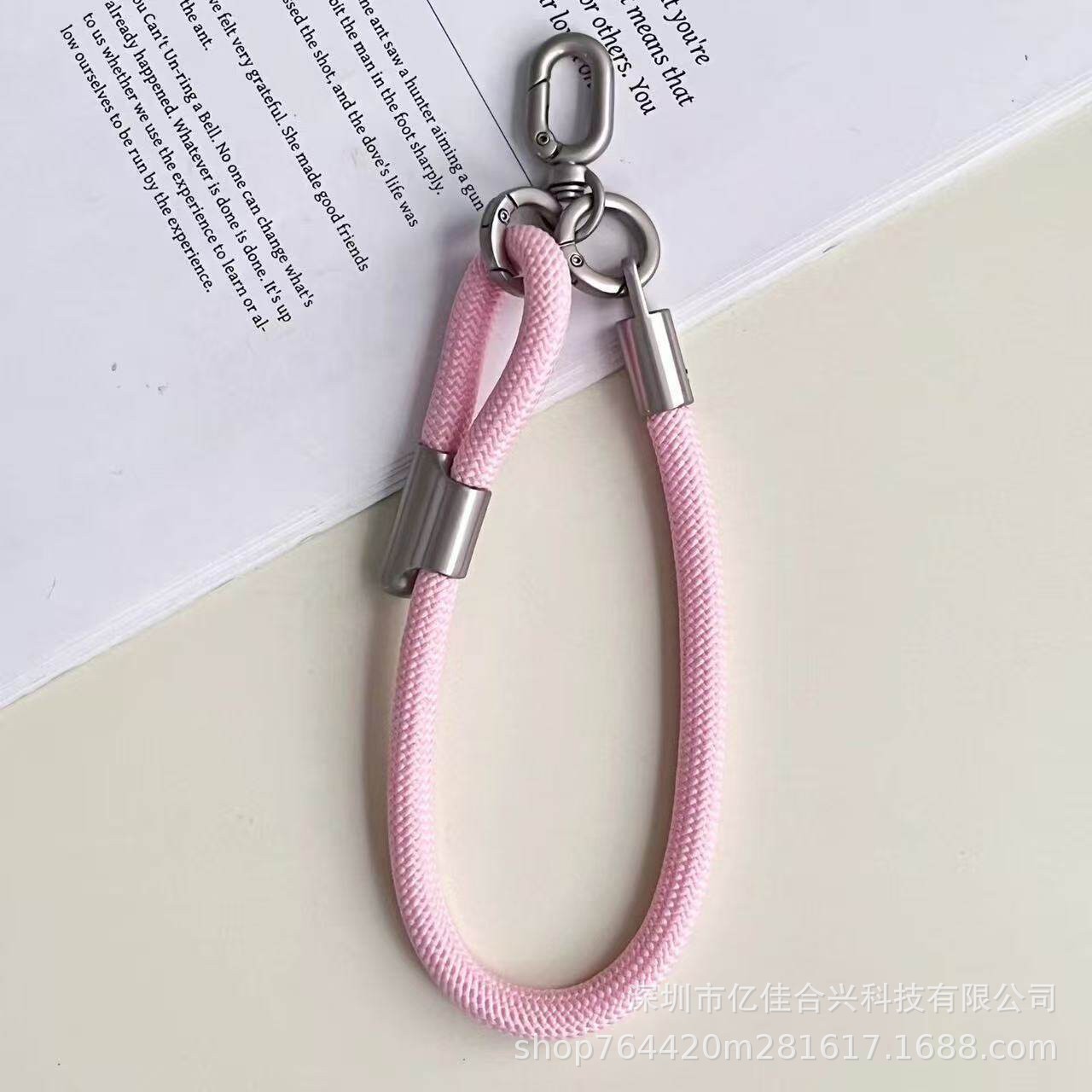Correa de Muñeca para Celular de Poliéster y Metal, Ajustable, Anti-pérdida, Con Clip image 8