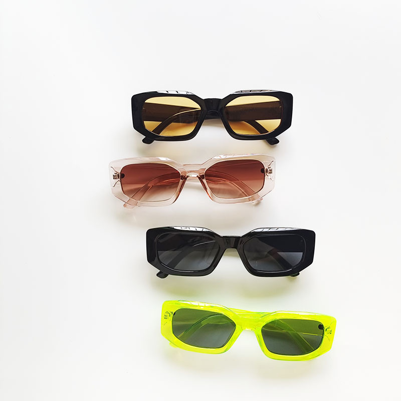 Sunglasses Classification UV400 Protection, Resin Lens Material Streetwear Solid Color UV400 Protection Resin Square Full Frame Women's Sunglasses