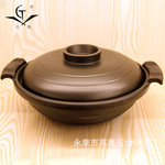 硬质氧化铝锅平底双耳冲压铝煲 欧式商用酒店厨具煲肉锅汤锅