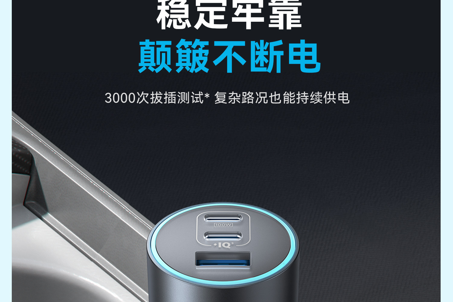 Anker Car Charger High-Wattage Three-Port Car Charger A2737/A2736/A2741