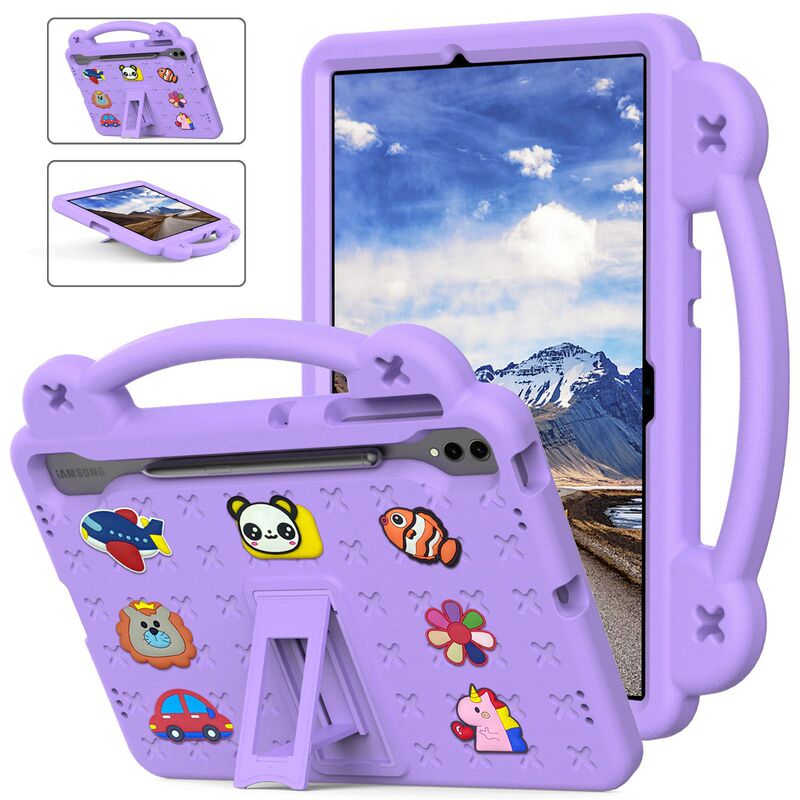 Suitable for Samsung A9Plus Tablet Protective Case S9Fe Kidsren's DIY Satchel Stand Cartoon S11 Anti-Fall Case