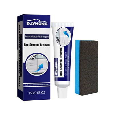Rayhong Car Scratch Care Agent Scratch Removal Abrasive Polishing Paint Surface Refurbishment Scratch Wax Scratch Remover (Car wax) - 15g-sponge