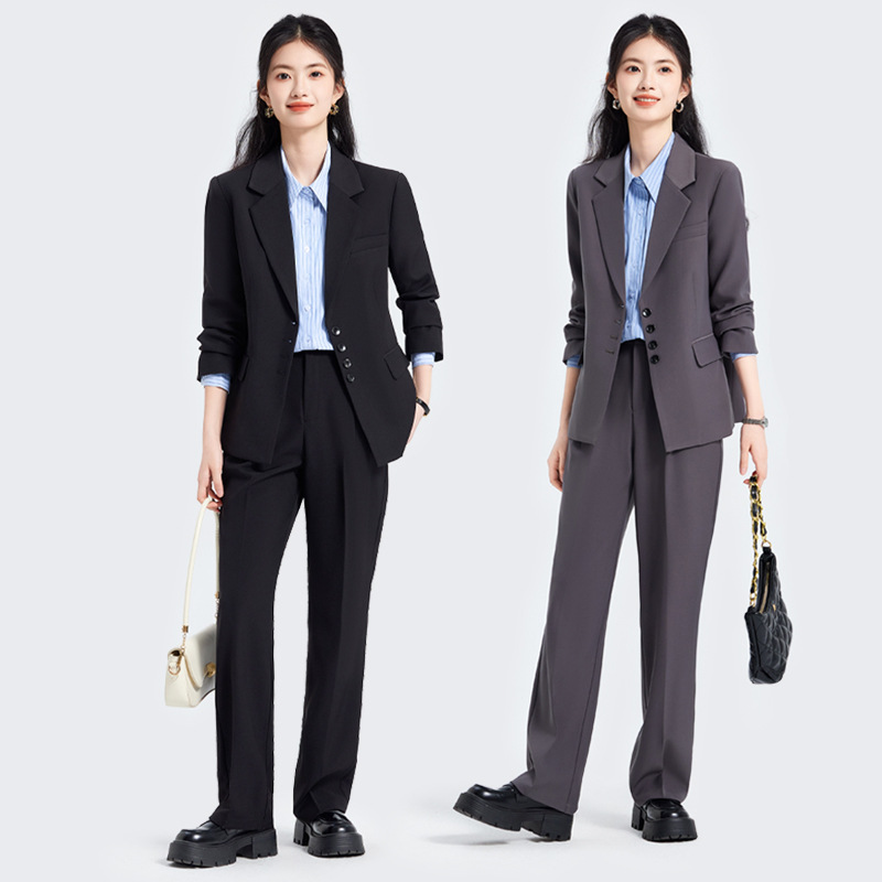 Black Suit Jacket Female 2025 New Spring and Autumn Commuter College Style Female College Students Interview Dress Career suit
