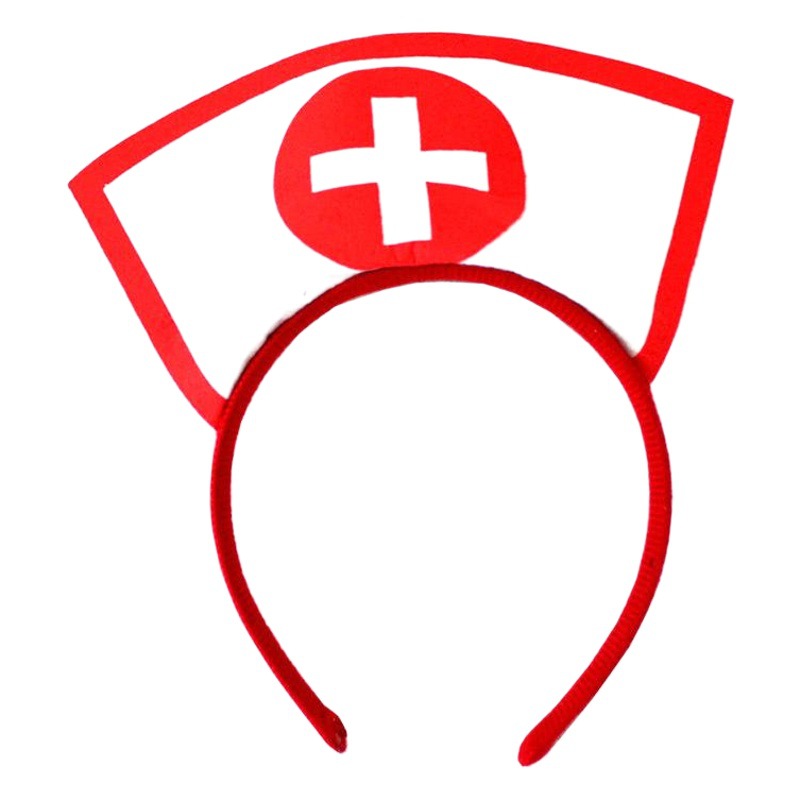 Diadema de enfermera pequeña para fiesta de Halloween accesorio cosplay danza tocado