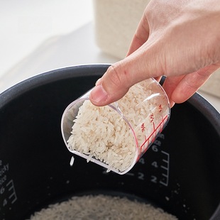 Measuring Cup for Rice, Household Kitchen, Transparent Plastic, 160ml Scale, for Baking and Cooking, Rice Cooker, with Handle