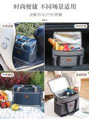 Large insulated bag, thickened fresh-keeping ice bag, waterproof aluminum foil picnic insulated bag, takeaway meal delivery box, portable picnic bag