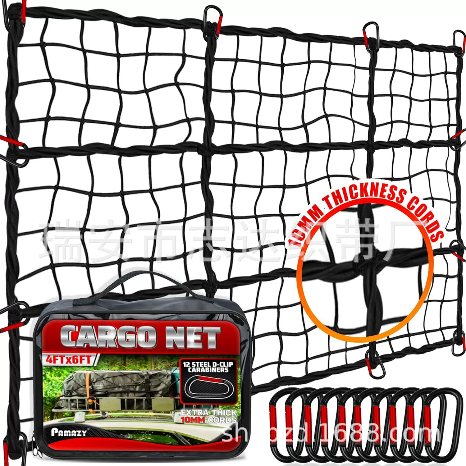 Багажная сетка для пикапа толщиной 10 мм, популярный стиль Amazon, толстая сетка, карманная сетка, 180*120 см, 4*6 футов