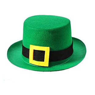 Cross-Border Spot Irish Green Lincoln Hat St. Patrick's Day Green Clover Hat High Green Hat