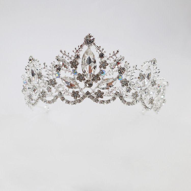Nupcial corona tocado cristal princesa corona nupcial boda hilo vestido accesorios cumpleaños corona cabeza accesorios al por mayor